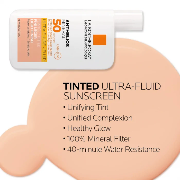 La Roche-Posay Anthelios Mineral Tinted Ultra Fluid SPF 50+ Facial Sunscreen 50ml - Image 3