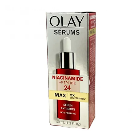Olay Niacinamide + Peptide 24 Anti-Wrinkle Serum, Fragrance-Free, 1.3oz FL