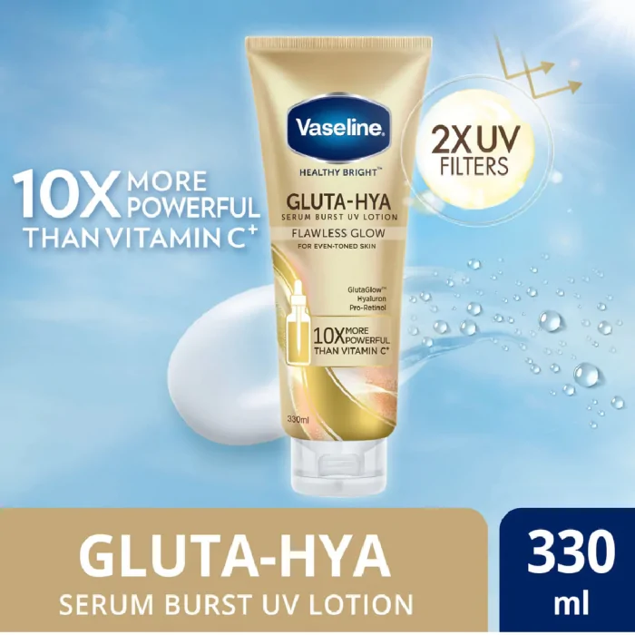 Vaseline Gluta-Hya Flawless Glow Serum-In-Lotion – 330ml - Image 3