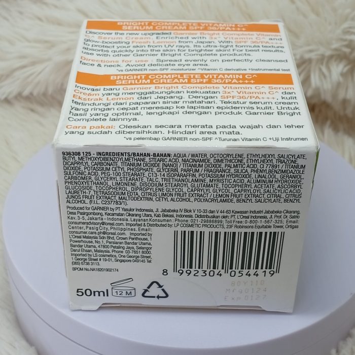 Garnier Bright Complete Vitamin C Serum Cream 50ml (Packaging May Vary ) - Image 8