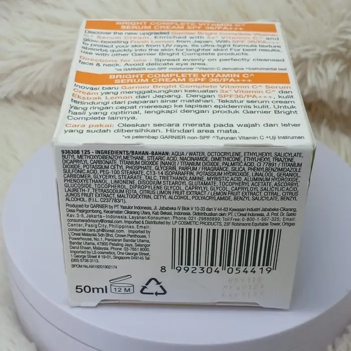 Garnier Bright Complete Vitamin C Serum Cream 50ml (Packaging May Vary ) - Image 8