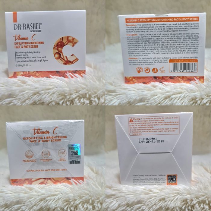 Dr. Rashel Vitamin C Exfoliating & Brightening Face & Body Scrub 250g - Image 5