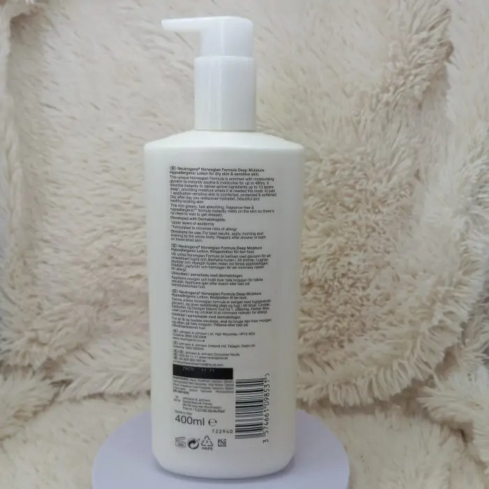 Neutrogena Norwegian Formula Deep Moisture Hypoallergenic Body Lotion 400ml ( Packaging May Vary ) - Image 5