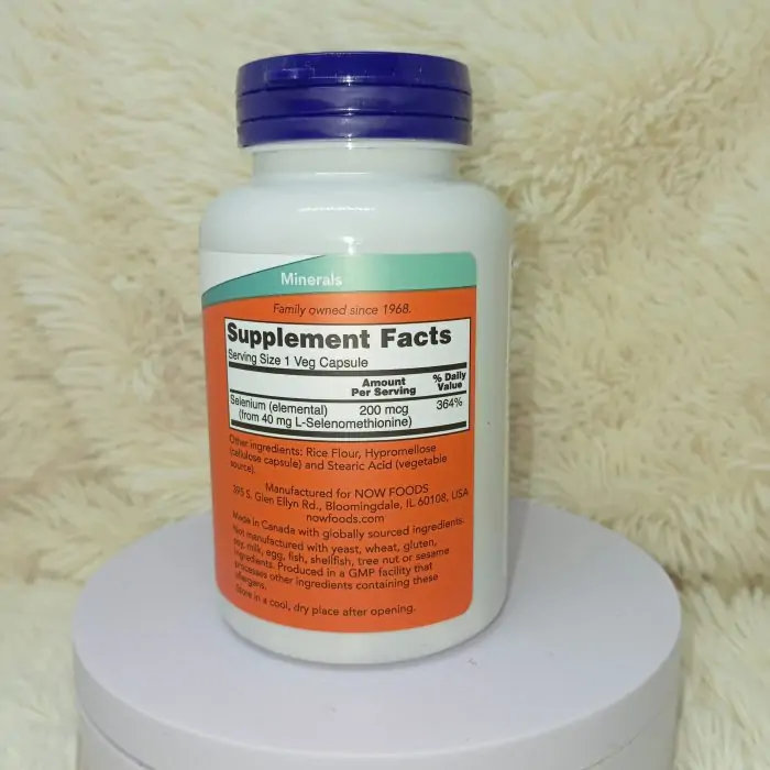Now Foods Selenium 200 mcg 180 Veg Capsules - Image 4