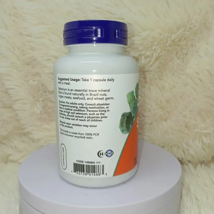 Now Foods Selenium 200 mcg 180 Veg Capsules - Image 6