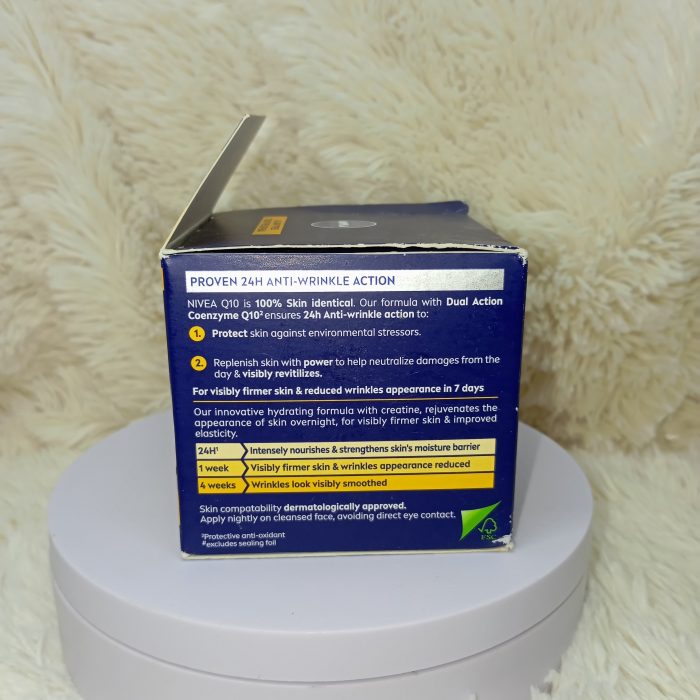 NIVEA Q10 Anti-Wrinkle Moisture Replenishment Night Cream, 50mL - Image 8
