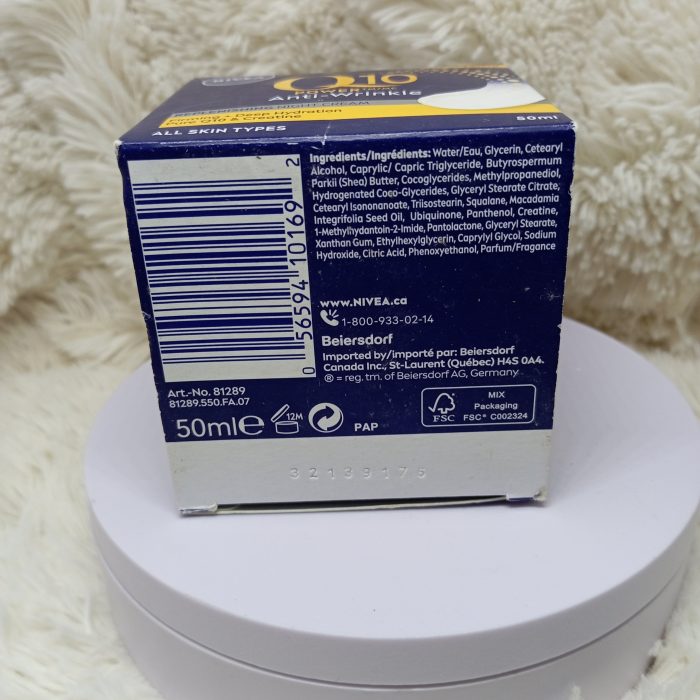 NIVEA Q10 Anti-Wrinkle Moisture Replenishment Night Cream, 50mL - Image 7