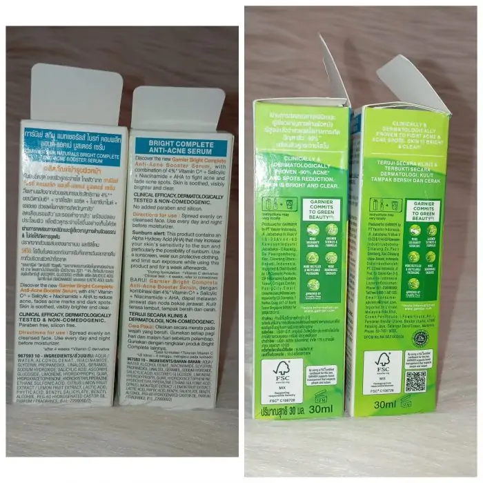 Garnier Bright Complete Anti Acne Booster Serum 30ml - Image 8