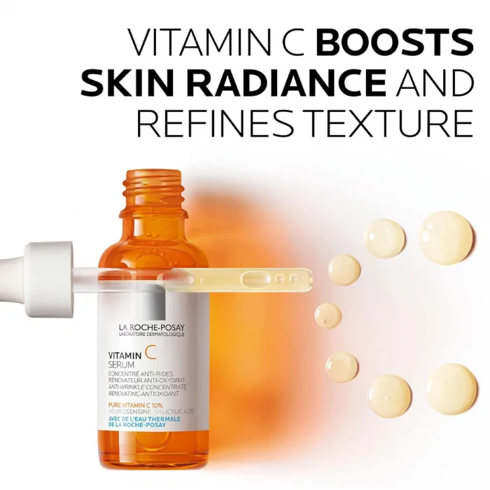 La Roche-Posay Pure 10% Vitamin C Serum For Face With Hyaluronic Acid & Salicylic Acid (Packaging May Vary) - Image 2