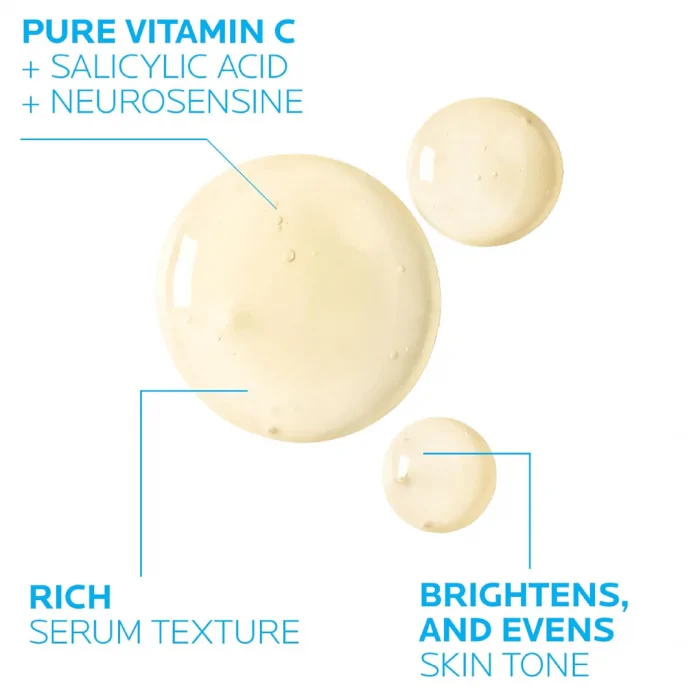 La Roche-Posay Pure 10% Vitamin C Serum For Face With Hyaluronic Acid & Salicylic Acid (Packaging May Vary) - Image 3