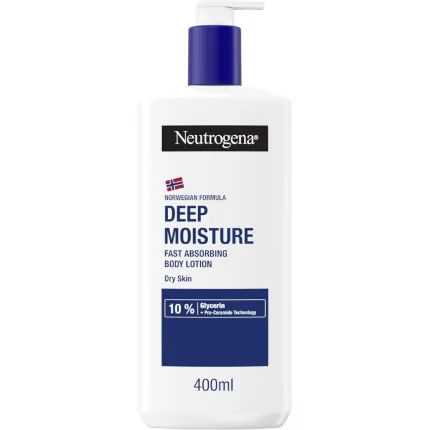 Neutrogena Norwegian Formula Deep Moisture Fast-Absorbing Body Lotion 400ml ( Packaging May Vary )