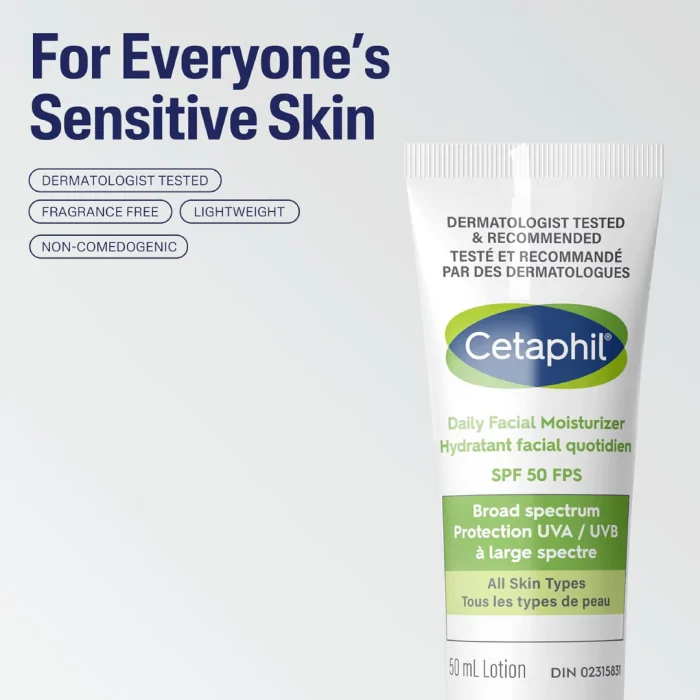 Cetaphil daily Facial Moisturizer SPF 50 , 50ml - Image 2