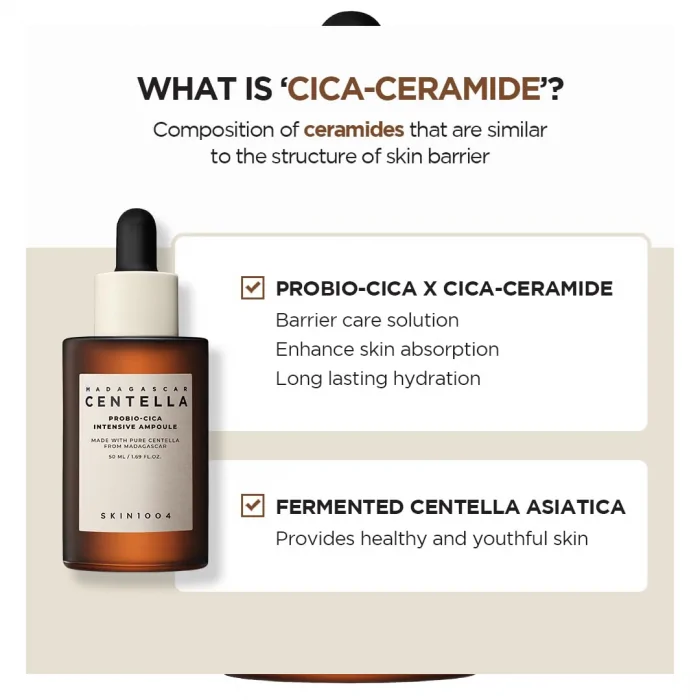 Skin1004 Madagascar Centella  Probio-CICA Intensive Ampoule 50ml - Image 6