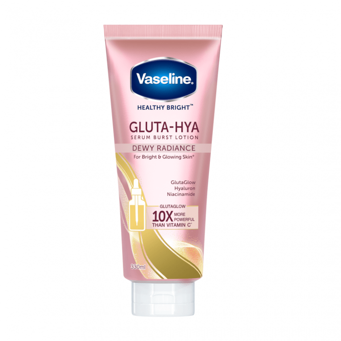 Bundle Pack : Vaseline Gluta-Hya Serum Burst Lotion Dewy Radiance 330ml + The Elf Nano White Dose Premium White Plus Serum – 60ml - Image 2