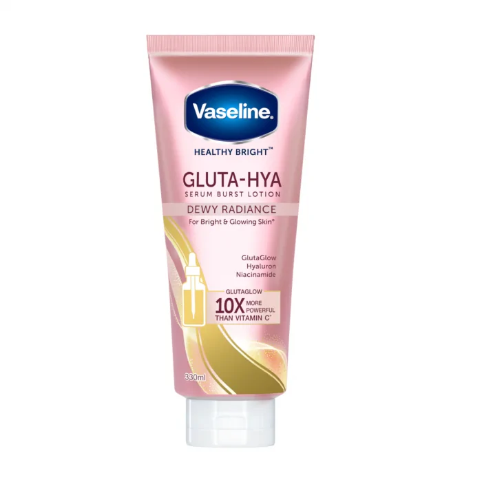 Bundle Pack : Vaseline Gluta-Hya Serum Burst Lotion Dewy Radiance 330ml + The Elf Nano White Dose Premium White Plus Serum – 60ml - Image 2