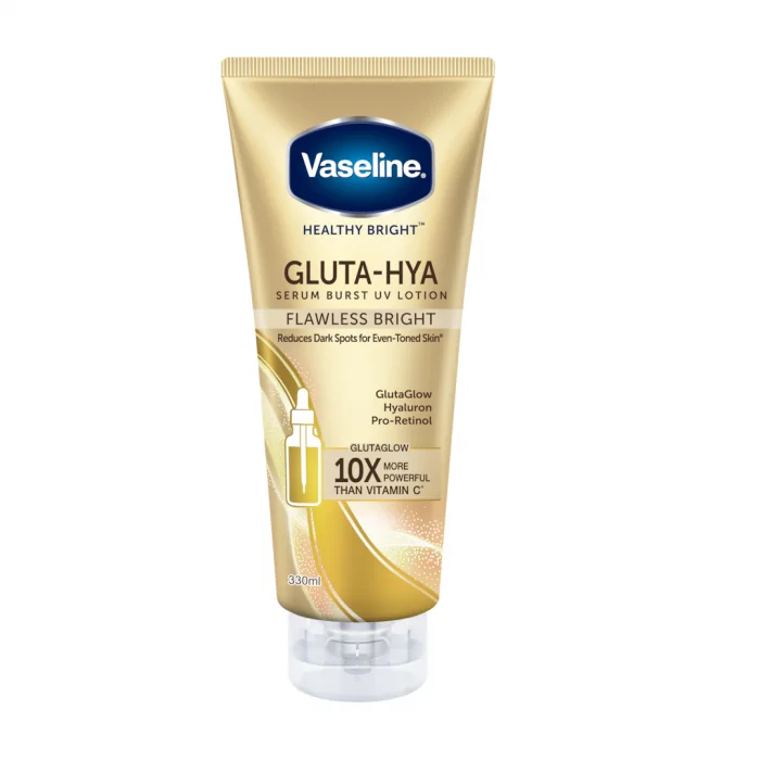 Bundle Pack : Vaseline Gluta-Hya Flawless Glow Serum-In-Lotion – 330ml + The Elf Nano White Dose Premium White Plus Serum – 60ml - Image 2