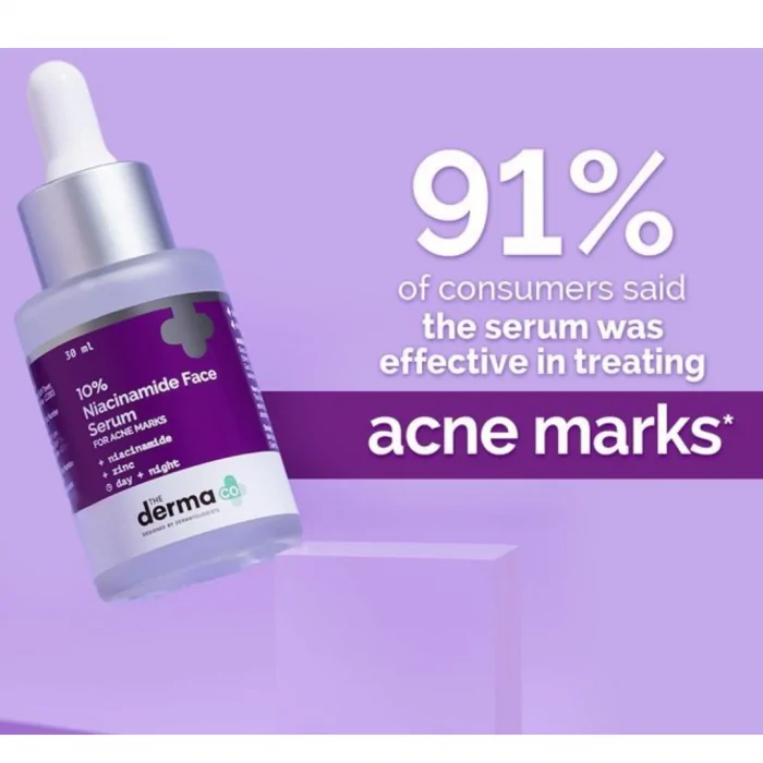 The Derma Co 10% Niacinamide Serum  30ml | Fades Acne Marks & Dark Spots | Controls Oil - Image 2