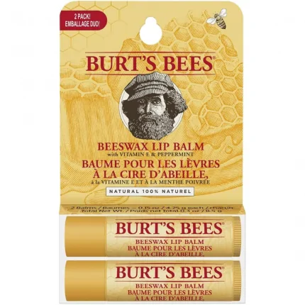 Burt's Bees Lip Balm Multipack, Chapstick Lip Balms With Beeswax And Vitamin E - 2 Tubes