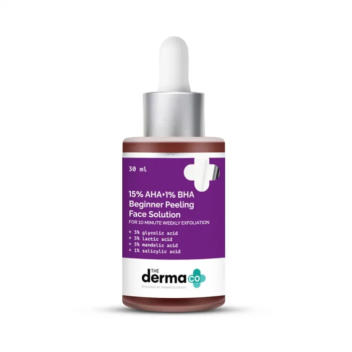 (Discounted Product ) The Derma Co 15% AHA + 1% BHA Beginner Facial Exfoliant peeling Solution 30ml - Image 1
