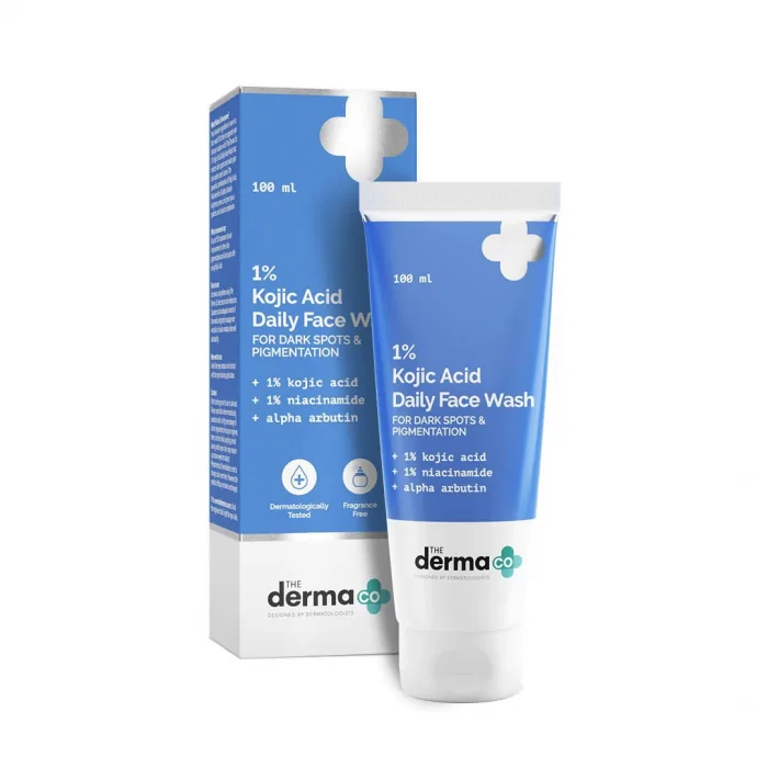 The Derma Co 1% Kojic Acid Face Wash I With Niacinamide & Alpha Arbutin I Reduces Dark Spots & Pigmentation I  For All Skin Types- 100ml - Image 1