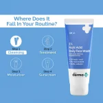 The Derma Co 1% Kojic Acid Face Wash I With Niacinamide & Alpha Arbutin I Reduces Dark Spots & Pigmentation I  For All Skin Types- 100ml - Image 2