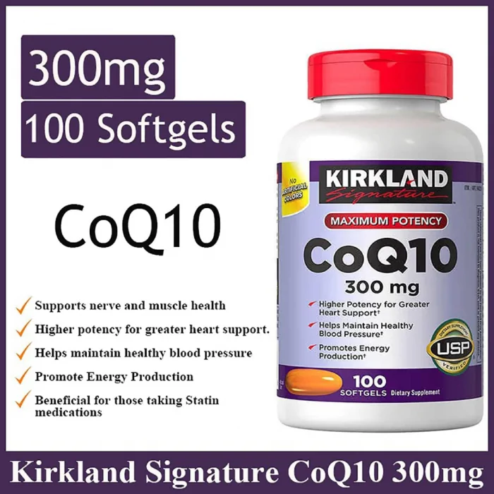 Kirkland Signature CoQ10 300mg 100 Softgels - Image 3