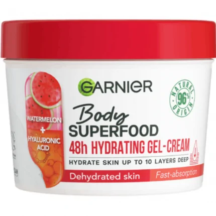 Garnier Body Superfood, Hydrating Gel-Cream for Body, With Watermelon & Hyaluronic Acid, For Normal Skin,380ml