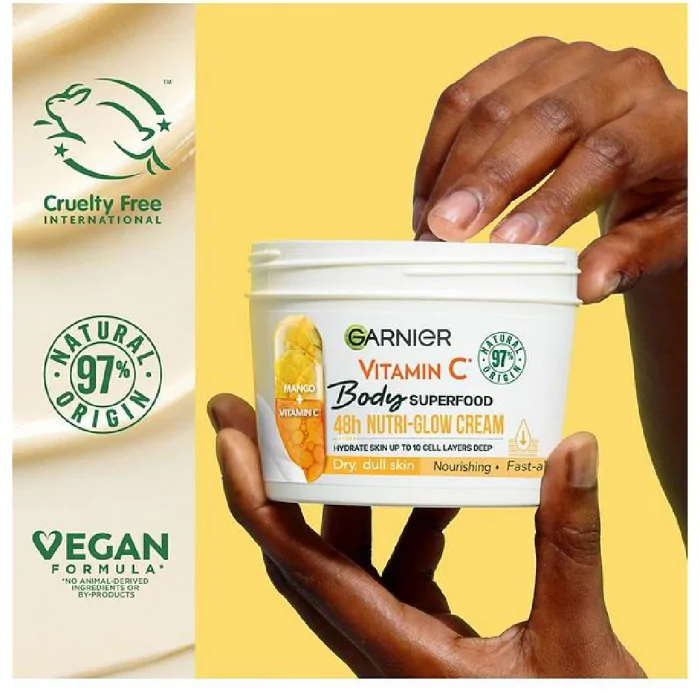 Garnier Body Superfood Vitamin C Nutri Glow Body Cream 380ml - Image 3