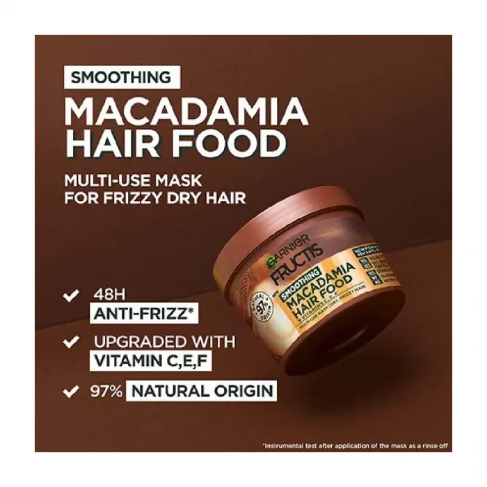 Garnier Fructis Smoothing Macadamia Hair Food For Dry,Unruly Hair 390ml - Image 3