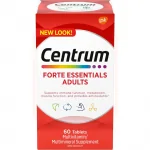 Centrum Adult Forte Essentials Mulitvitamins/Minerals Supplement for Men & Women, 60 Tablets (Packaging May Vary)