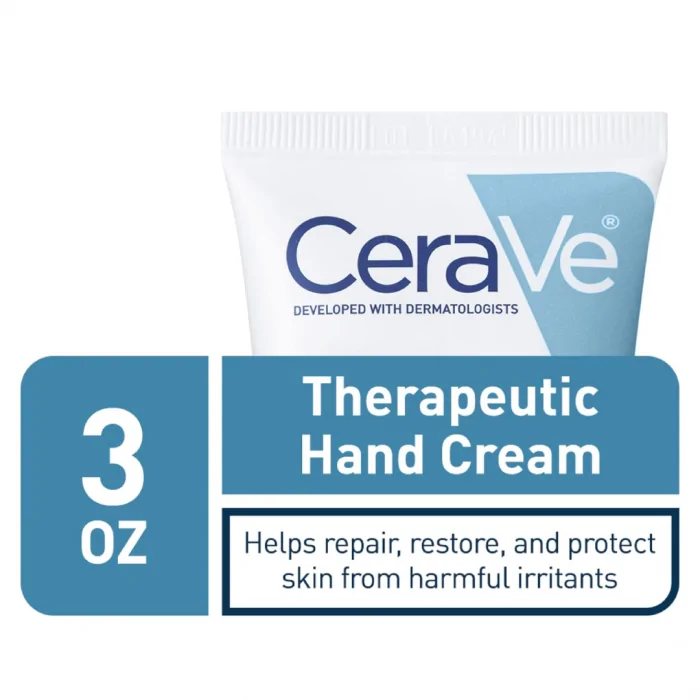 (Discounted Product) CeraVe Therapeutic Hand Cream for Dry Cracked Hands With Hyaluronic Acid and Niacinamide, Fragrance Free 85g - Image 4