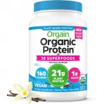 Orgain organic Proteine 160Calories  21Plant Proteine 1g Sugar 1.22Kg
