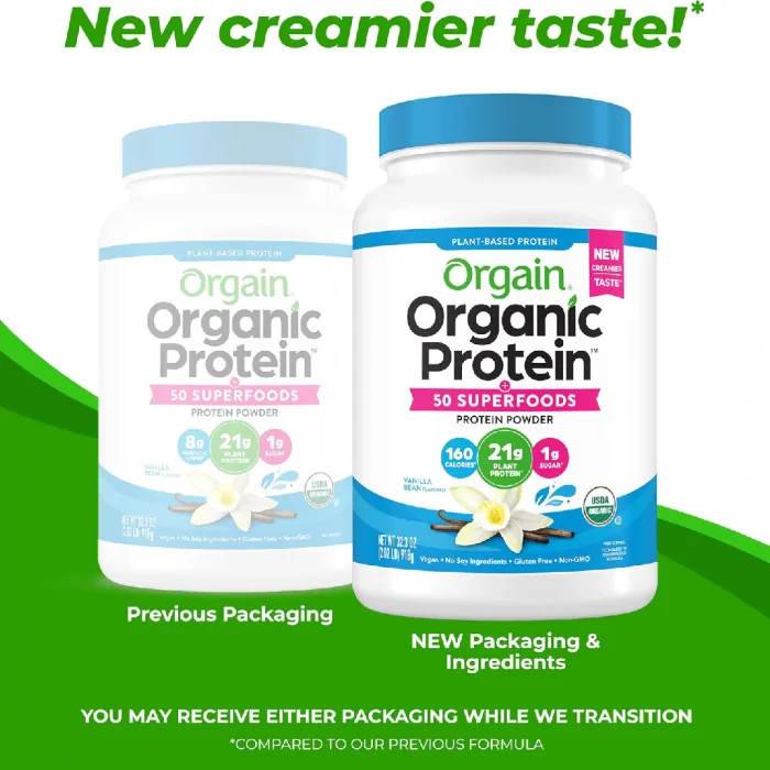 Orgain organic Proteine 160Calories  21Plant Proteine 1g Sugar 1.22Kg - Image 5