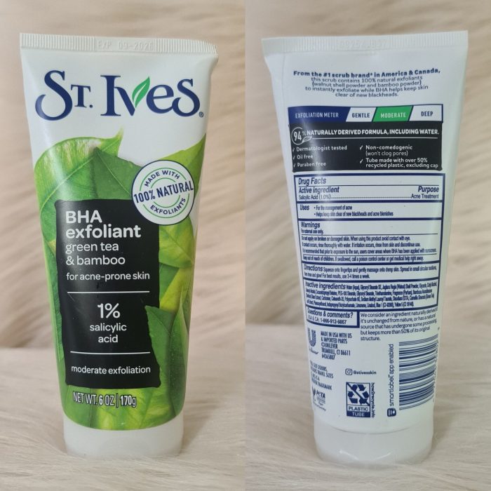 St. Ives Blackhead Clearing Scrub Green Tea & Bamboo 170g ( Packaging May Vary ) - Image 6