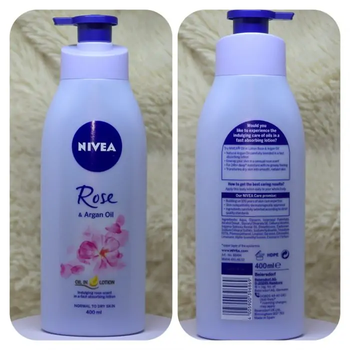 Nivea Rose & Argan Oil in Lotion 400ml - Image 5