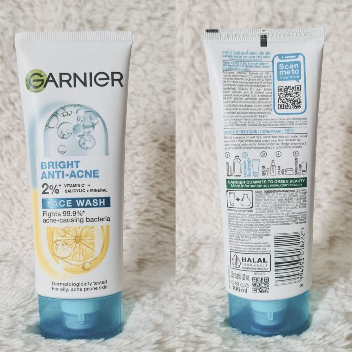 Garnier Bright Complete Anti Acne Cleansing Foam 100ml - Image 4