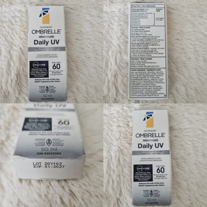 Garnier Ombrelle Daily UV Anti-Aging Facial Sunscreen Lotion SPF 60 ,50ml - Image 6