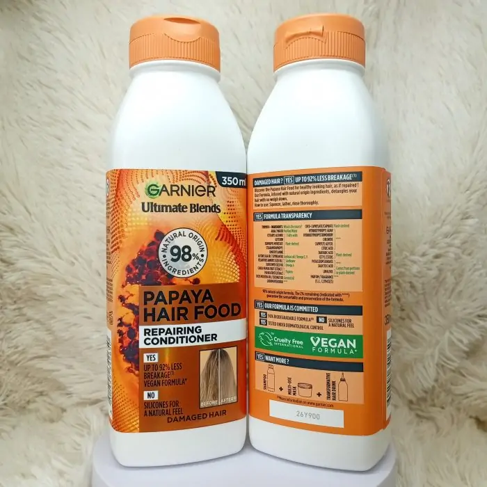 Garnier Papaya Hair Food Repairing Conditioner 350 ml - Image 6