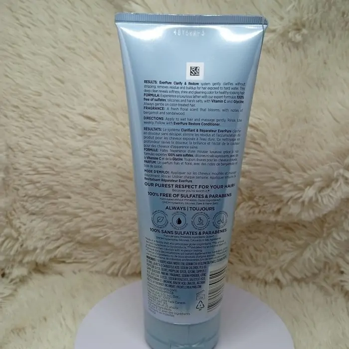 L'Oreal Paris Clarify Sulfate Free Shampoo with Antioxidants, Clarifying Shampoo for Hard Water Exposure and Styling Build-up, EverPure, 6.8 Fl Oz - Image 11