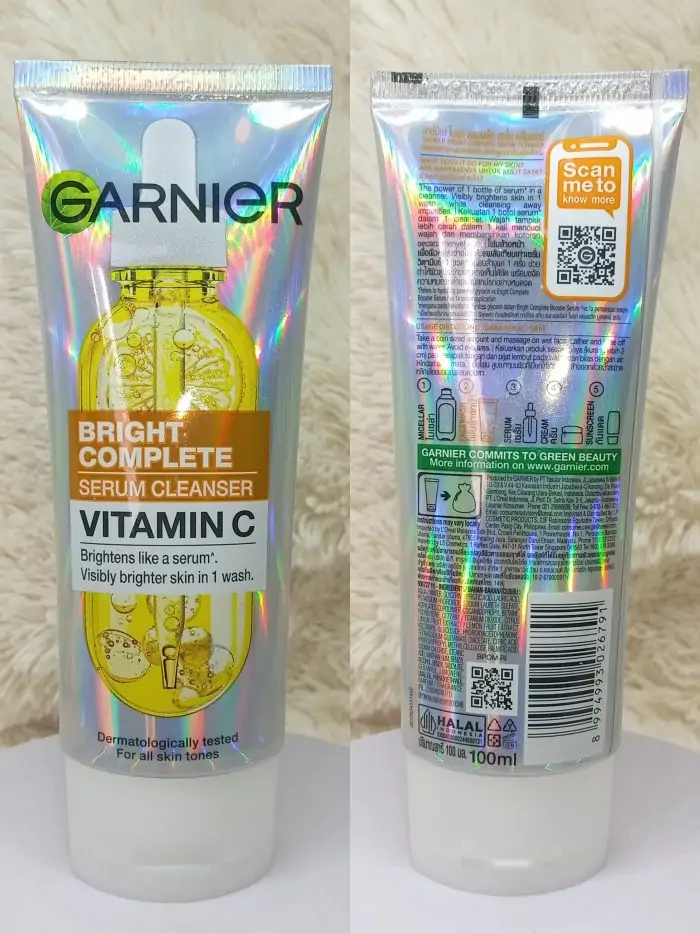 Garnier Bright Complete Vitamin C Serum Cleanser 100ml - Image 4