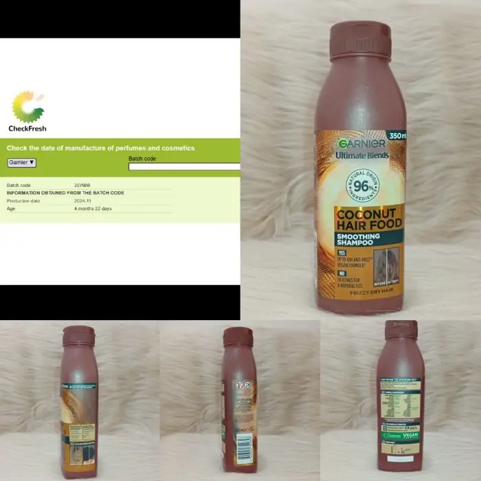Garnier Ultimate Blends Smoothing Hair Food Coconut Shampoo 350ml - Image 3
