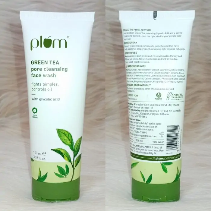 Plum Green Tea Pore Cleansing Face Wash 100ml - Image 6
