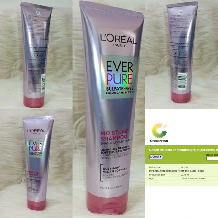 L’Oréal Paris EverPure Moisture Sulfate Free Shampoo, Hair Care for Color-Treated Hair with Rosemary Botanicals, 250ml - Image 5