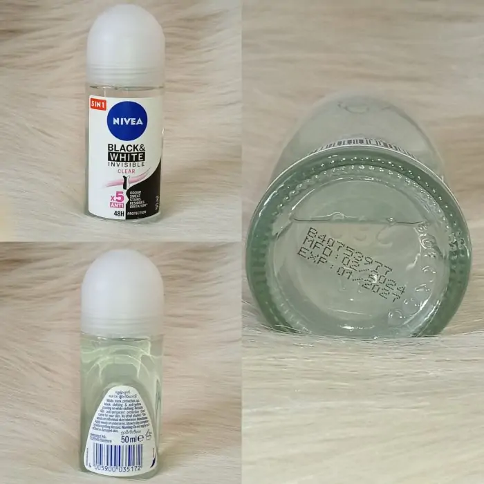 Nivea Black & White Invisible 48H Protection Water Lily Anti-Perspirant Roll-On 50ml - Image 5