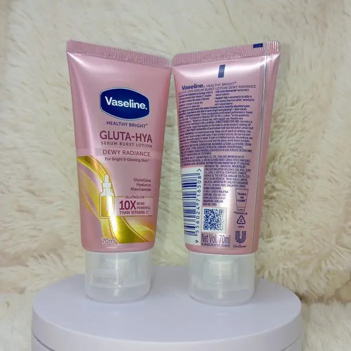 Vaseline Healthy Bright Gluta-Hya Serum Burst Lotion Dewy Radiance 70ml - Image 8