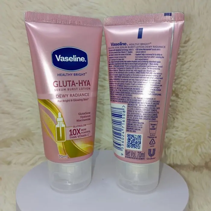 Vaseline Healthy Bright Gluta-Hya Serum Burst Lotion Dewy Radiance 70ml - Image 7
