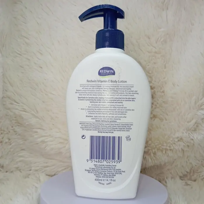 Redwin Body Lotion with Vitamin E and EPO 400ml - Image 5