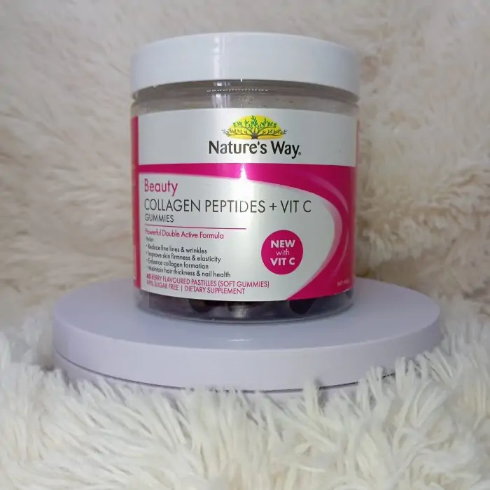 Nature's Way Beauty Collagen Peptides + Vit C 45 Berry Flavour Gummies - Image 4