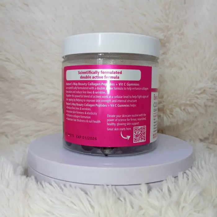 Nature's Way Beauty Collagen Peptides + Vit C 45 Berry Flavour Gummies - Image 6