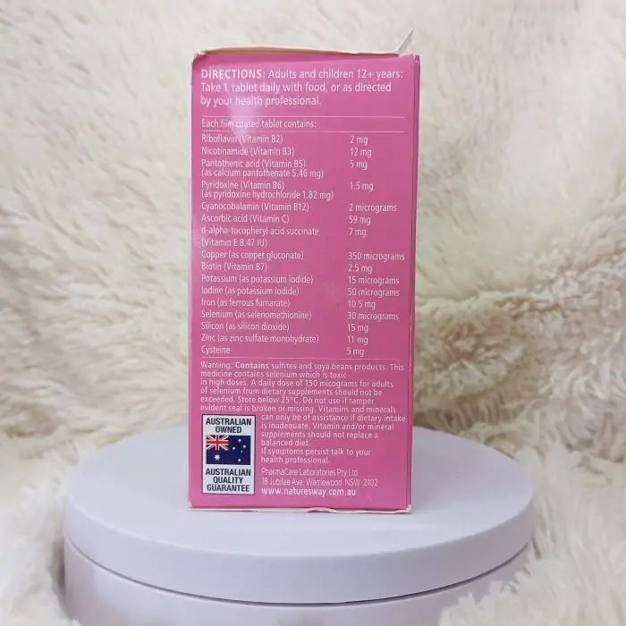 Nature’s Way Hair Growth Support + Biotin & Silicon 30 Tablets - Image 7